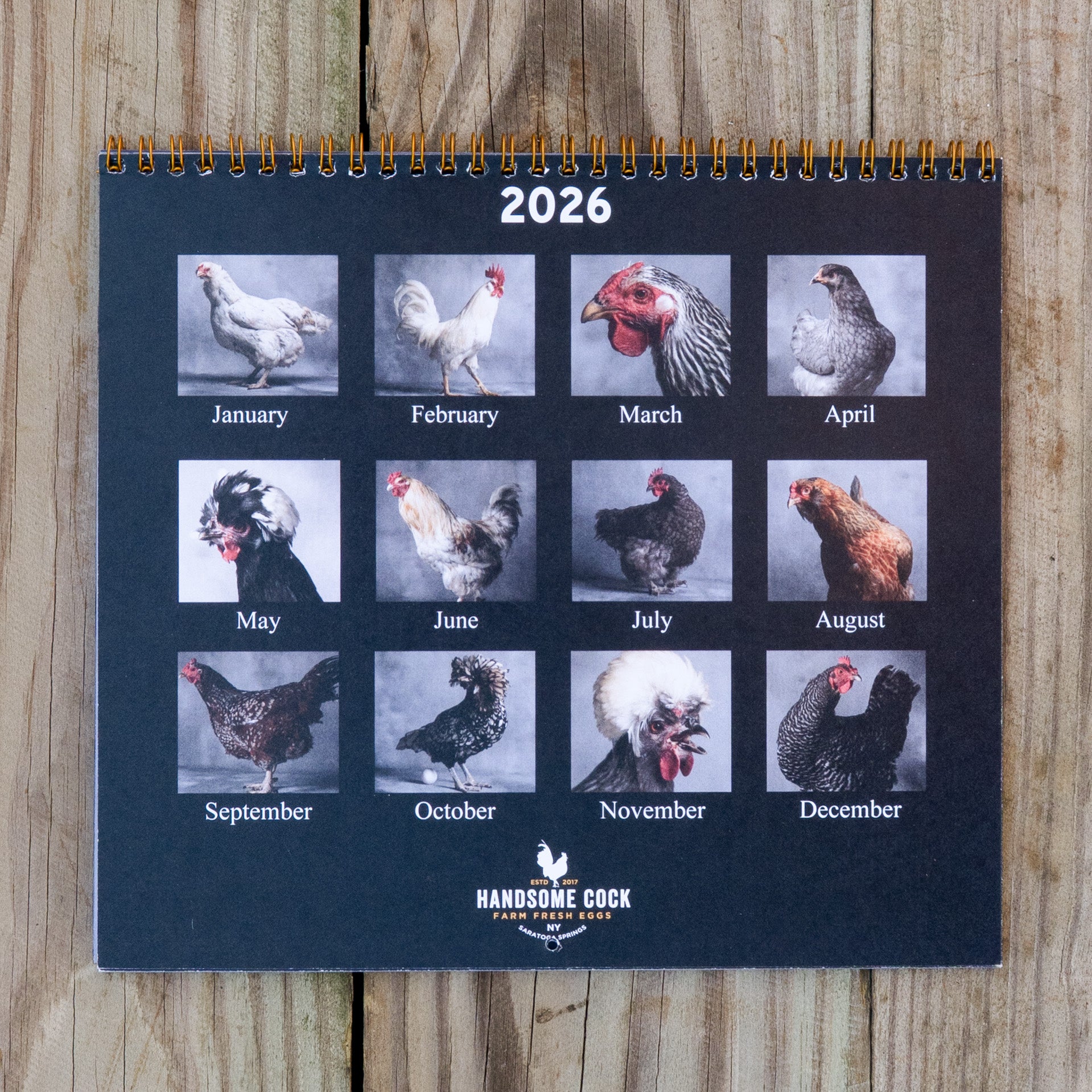 2026 Chicken Wall Calendar